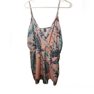 Blue and pink romper